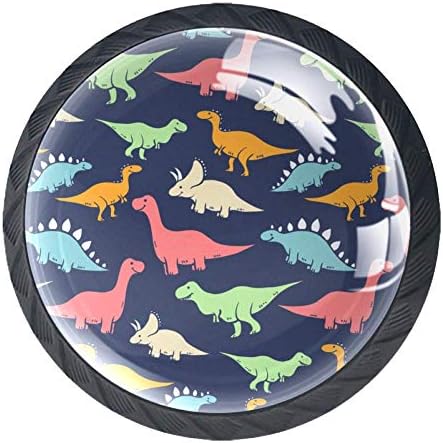 Idealiy Színes Kedves Dinoszauruszok Ajtó Fiók Húzza Kezelni Bútor Dekoráció Konyha Szekrény, fésülködő Asztal