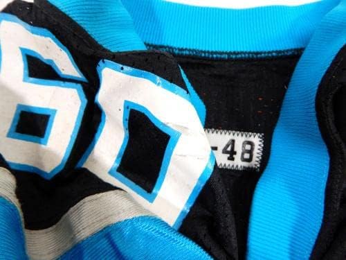 1997 Carolina Panthers Bucky Greeley 60 Játékban Használt Fekete Jersey 48 DP32882 - Aláíratlan NFL Játék Használt Mezek