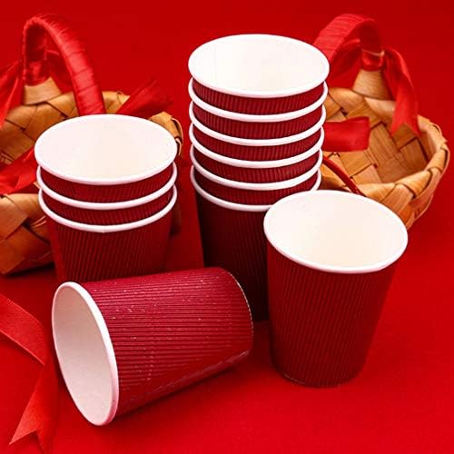 ABOOFAN Piros Csésze Papír Kupa Esküvői Bankett Papír Kupa Egyszerű, Eldobható Multifunkcionális Víz Csésze Bögre