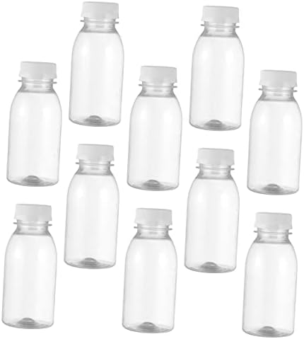 Luxshiny 1 Készlet 10 Db Tej Üveg Turmix edényben Fedő Üveg Ital Utazási Üveg Pohár Víz, Üveg, Műanyag vizes Palackok, Műanyag