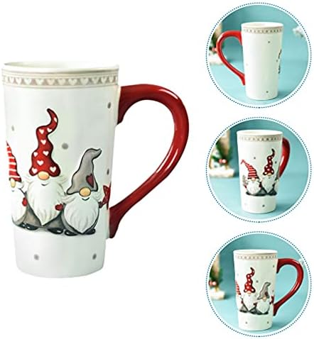 Zerodeko Karácsonyi Bögre Ünnep Bögre, Kerámia teáscsésze Gnome Tej Kupa Ünnepi Szezonális Ünnep Kupa Aranyos Kedvesség Ajándék