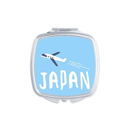 Japán Repülőgép Utazási Wellcome Tükör Hordozható Kompakt Zsebében Smink Kétoldalas Üveg