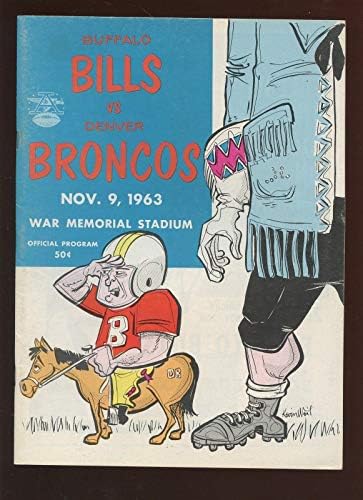 November 9 1963 AFL Program Denver Broncos a Buffalo Bills EXMT - NFL Programok