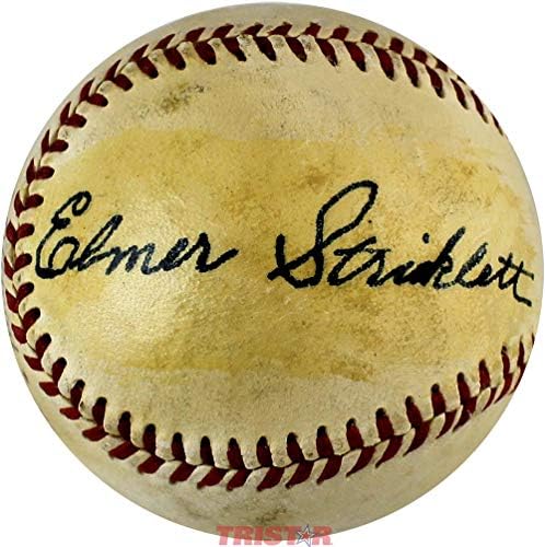 Elmer Stricklett Dedikált Vintage Spalding NL Baseball PSA/DNS Osztály 6.5 - Dedikált Baseball