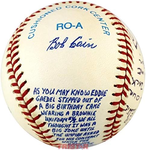 Bob Cain & Jim Delsing Dedikált Vintage AL Baseball Ritka Kézzel Írt Story - Dedikált Baseball