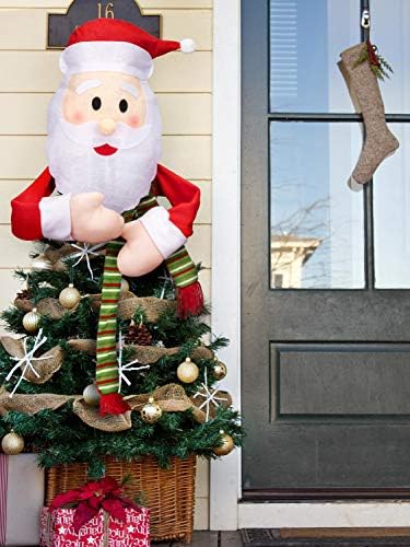 Hold Hajó Karácsonyfa Topper Santa Ölelkezős - Xmas/Holiday/Téli Csodaország Party Dekorációk, Díszek, Kellékek
