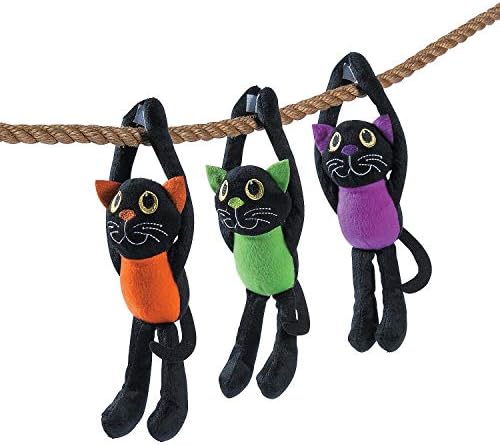 Szórakoztató Express Plüss, Hosszú Karját a Fekete Macskák a Halloween - Party Szívességet Játékok - 12 Darab