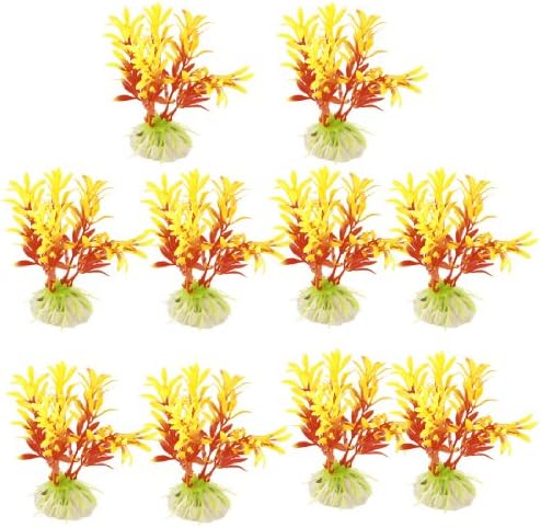 Qtqgoitem 10 Db 3.5 akvárium Dekoráció Narancs Piros Sárga Emulational Növény, Fű (Modell: 46a 769 8e1 684 7da)