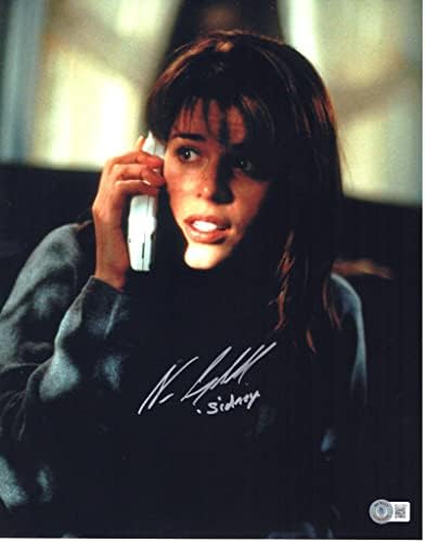 Neve Campbell aláírt 11x14 Fotó Sikoly Ghostface Sidney Prescott Horror Autogramot Beckett Hitelesítés